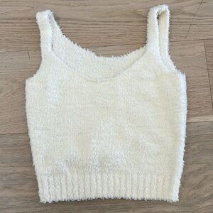SKIMS cream fuzzy tank